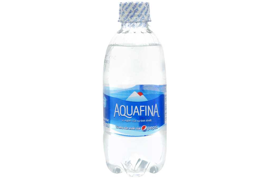 Nước uống tinh khiết Aquafina được nhiều người tin dùng