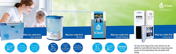 Máy lọc nước iClean, sử dụng công nghệ R/O hiện đại