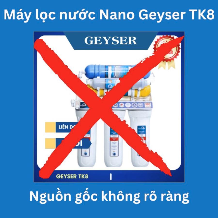 Hiện nay trên thị trường xuất hiện nhiều sản phẩm mang tên Geyser không rõ nguồn gốc.