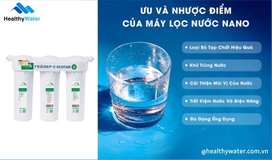 Ưu điểm đầu tiên của máy lọc nước Nano là giữ khoáng tự nhiên.