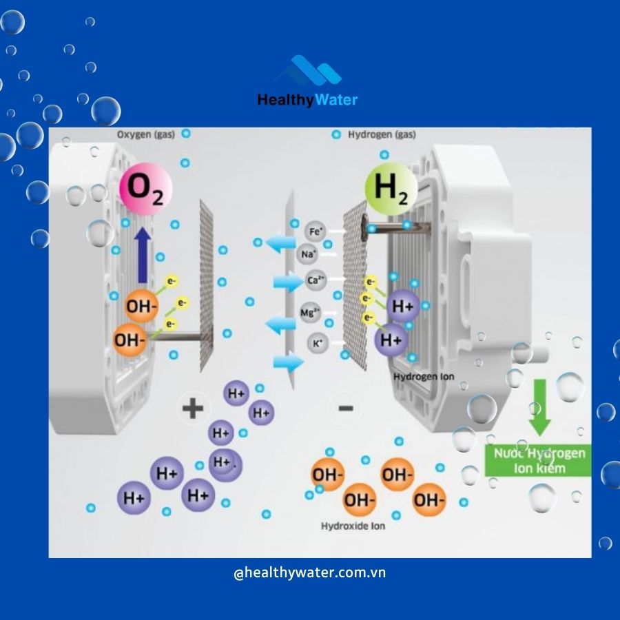 Chất lượng nước ion kiềm phụ thuộc vào công nghệ điện phân và khả năng duy trì ổn định các chỉ số pH và Hydrogen
