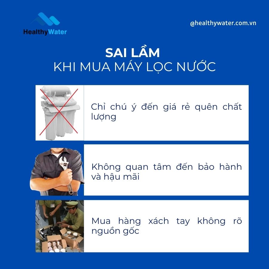 Sai lầm khi mua máy lọc nước