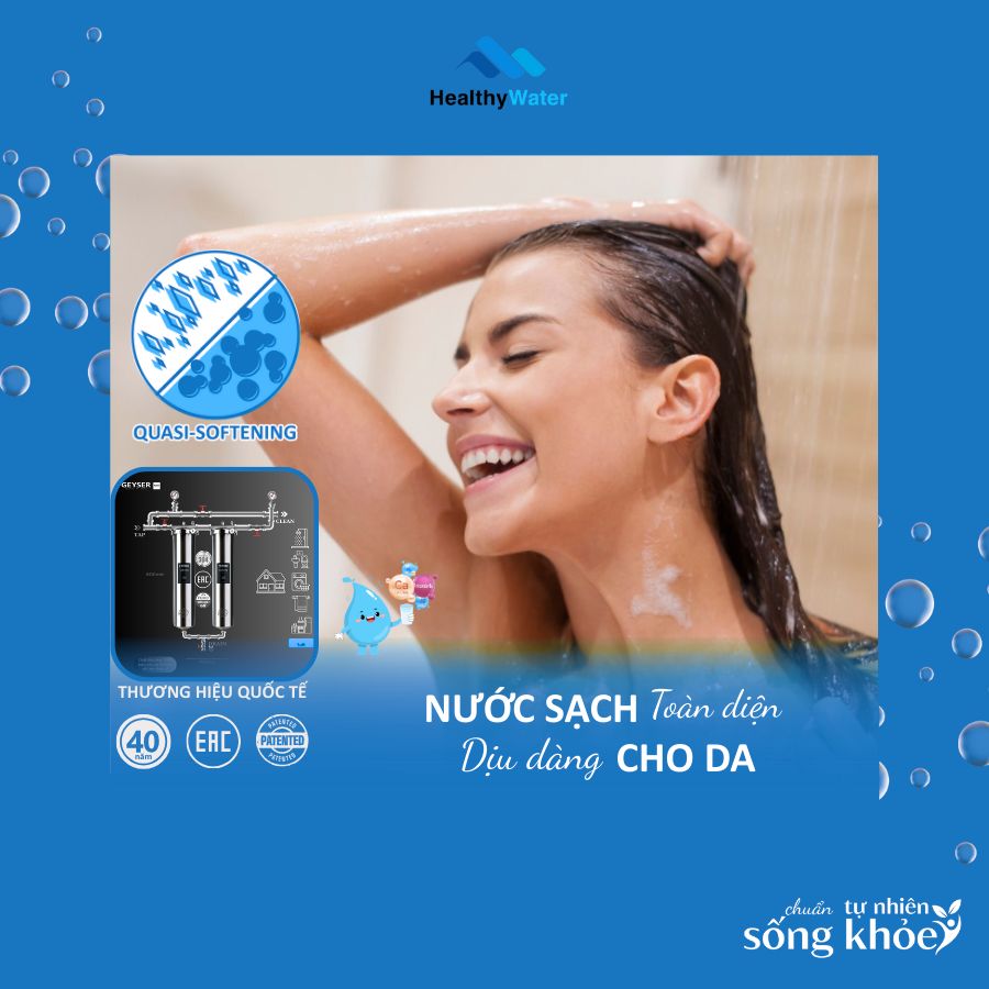 Lợi ích của lọc tổng đầu nguồn là phù hợp với cả người có da nhạy cảm